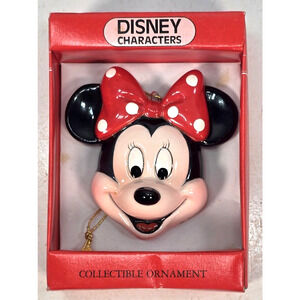 Schmid Disney Characters Minnie Mouse Ceramic Face Collectible Ornament 253504